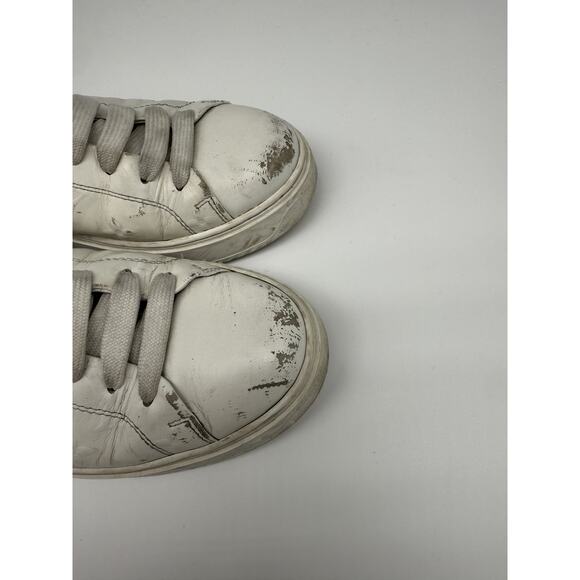 Louis Vuitton Leather Monogram Embossed Lace-up Low Top Sneakers White Size 36.5 - Picture 4 of 16